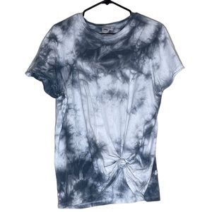 ASOS tie dye cotton tee shirt raw hem sleeves
